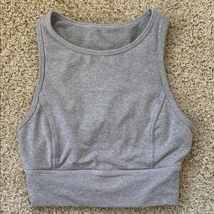 Gray Sleeveless Crop Top